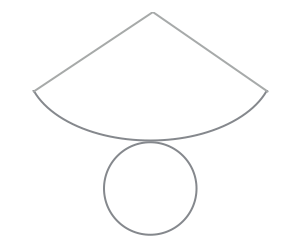 円すいの展開図の不思議。何で三角じゃないんだ？